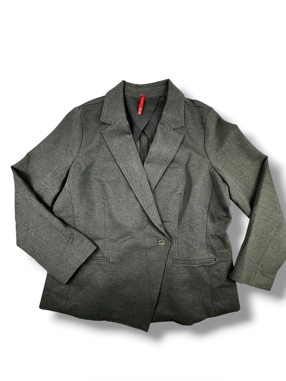 Spanx Charcoal Perfect Asymmetrical Tailored Blazer 2X NWOT